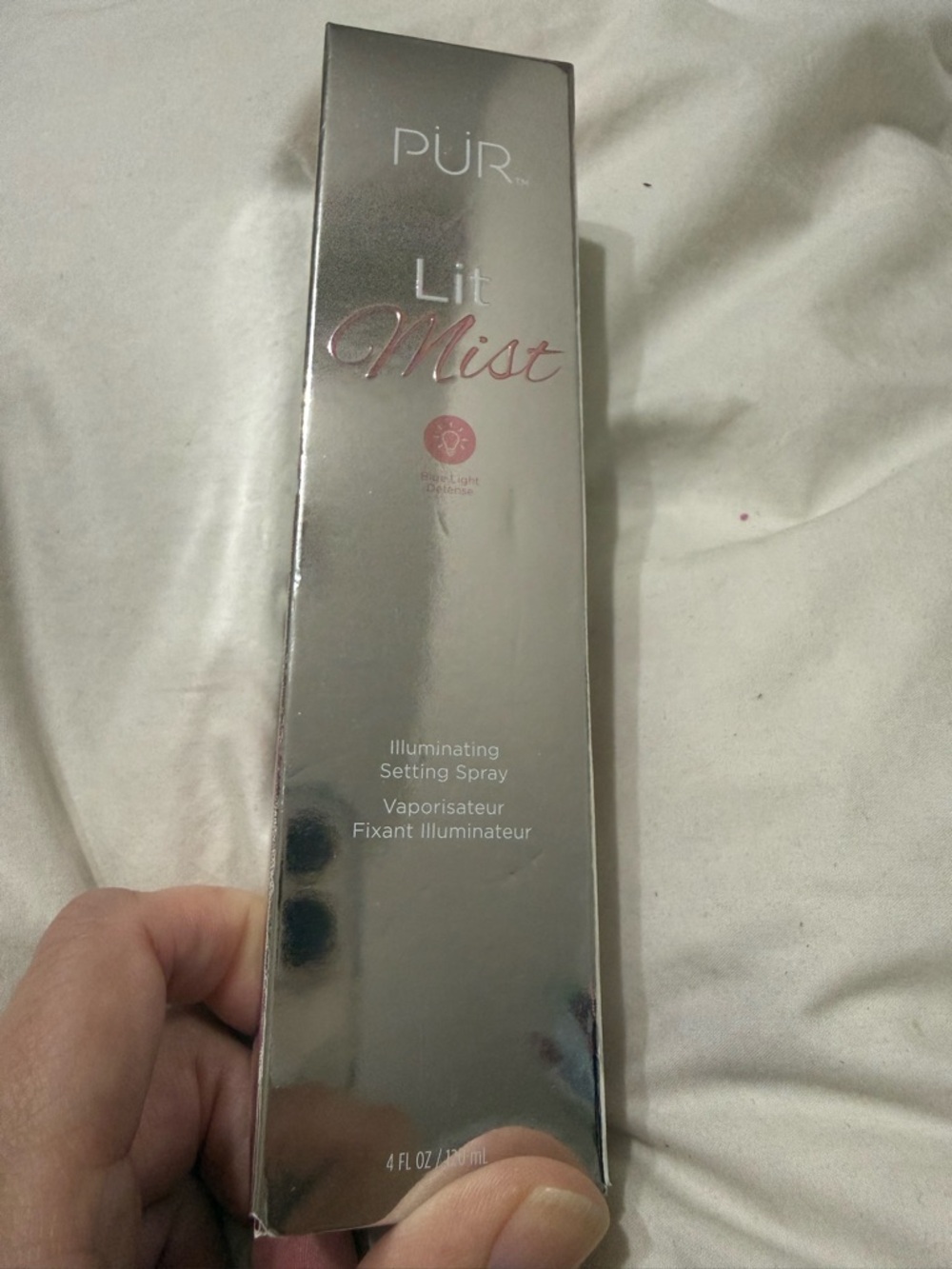PรR Lit Mist Illuminating Setting Spray - Silver with Pink Accents NEW